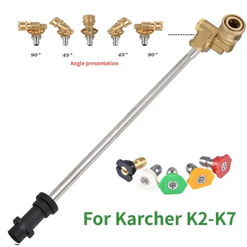 Vysokotlakové Umývanie Zbraň Rozšírenie Prútik Pre Karcher K2 K3 K4 K5 K7 S 180 Stupňov Otočná Spojka Adaptér A Trysky.