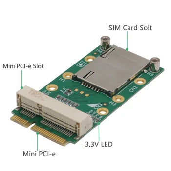 Mini PCIE Adaptér S SIM Karta, Slot Pre 3G/4G Modul WWAN HSPA MODEM LTE Mini Card GPS Kartu Pre Desktop, Notebook