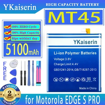 YKaiserin Batérie MT45 5100mAh pre Motorola Moto OKRAJ S Pro XT2153-1 Bateria