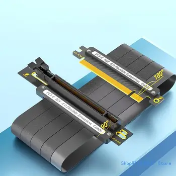 Plná Rýchlosť PCIE X16 Predlžovací Kábel pre Grafickú Kartu, Napájanie Tienené Extender 90° a 180° Vertikálne Drop shipping