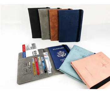 Cezhraničné hot spot RFID pas taška cestovná peňaženka multi-function môžete dať SIM karta ID taška kožené puzdro držiteľa pasu