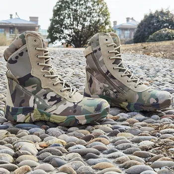 Python Tlač Armádu Fanúšikov Taktických topánky Kamufláž vysoký vrchol topánky Špeciálnych Síl Desert combat topánky Vysokej top školenia topánky M1055