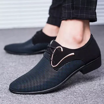 Formálne Mužov Oxford Topánky Kovové Dekorácie Kožené Topánky Človeka Šaty, Svadobné Topánky Bod Prst Obchodné Muž Obleky, Topánky Zapatos