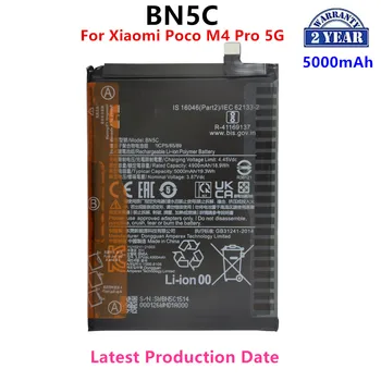 100% Pôvodnej BN5C 5000mAh Batérie Pre Xiao Poco M4 Pro 5G M4pro Telefón Náhradné Batérie