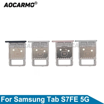 Aocarmo Pre Samsung Galaxy Tab S7 FE 5G T736B Sim Kartu MicroSD Slot Držiak na Náhradné Diely