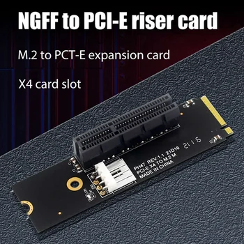 2X NGFF M. 2 PCI-E 4X Stúpačky Karty M2 M Kľúčom K Pcie X4 Adaptér S LED Indikátor Napájania SATA Podstavec Pre Bitcoin Mining