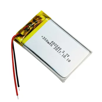 Nabíjateľná 3,7 V 350mah 402540 Lítium-Polymérová ion Batéria Pre GPS Prenosný DVD Tablet Mobilné energetické Nabíjanie Poklad Moc MP4