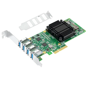 PCI-E 3.0 X4 4*USB 3.1 porty Rozširujúca Karta Typ Adaptéra-4 Kanál HUB PCIE Karty adaptéra PCI express