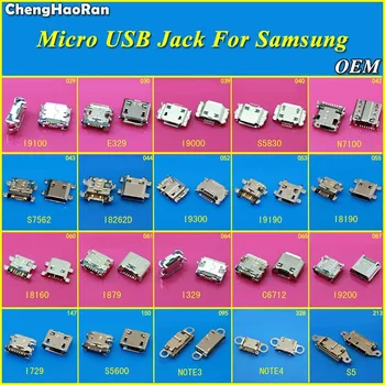 ChengHaoRan Micro USB Konektor Zásuvka Konektor Mini Dock Konektor Nabíjacieho Portu pre Samsung Gt S5600 S7562I N900 S6 S5 Poznámka 3 4