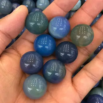 Vysoko kvalitné prírodné achát crystal ball elektrolyticky pokrývajú modrá uzdravenie porcelánu
