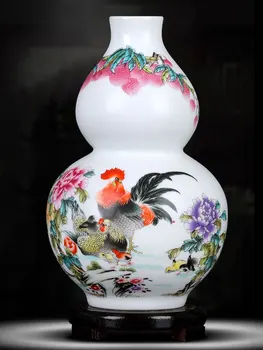 Keramická váza Jingdezhen Tekvica Tvar Fľaše Ozdoby Vhodný pre Domáce Obývacia Izba Víno Kabinet Office Remesiel Ploche Dekorácie