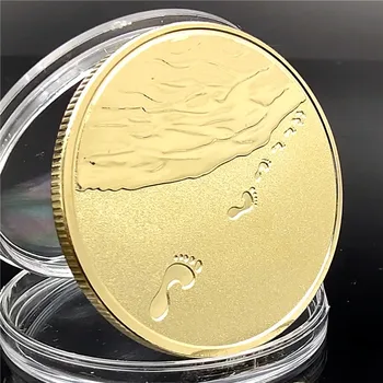 Keď Ste Videli Len Jedna Sada Stopy Romantický Mince, Zlaté Mince na Zber Zábavné Odznak so suvenírmi Domova