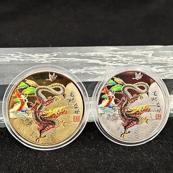 2024 Čínskeho Zverokruhu Rok Draka Pamätné Mince obchod so Medaily Tradičnej Čínskej Kultúry Symbolizujú Šťastie
