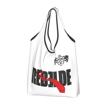 Opakovane Dtvr Rebelde Logo Nákupní Taška pre Potraviny Skladacia s potravinami Tašky Umývateľný Veľké Tote Tašky
