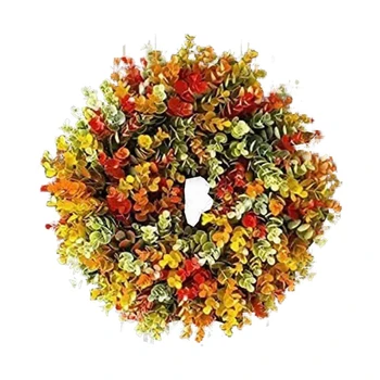 Nádherné Jesenné Dvere Veniec Vešiak Imitácia Rastliny Ratan Kvet Srdce Ideálny pre Predné Dvere Dropship