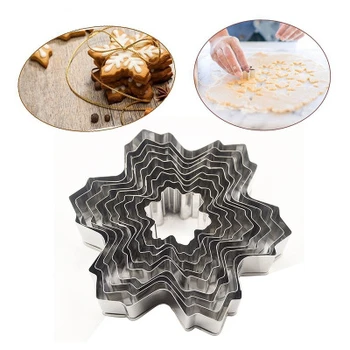 9Pcs/Set Snowflake Nehrdzavejúcej Ocele Cookie Cutter Plesne Cukrárske Pečivo Formy Tortu Fondant Formy Cake Decoration Nástroj K129