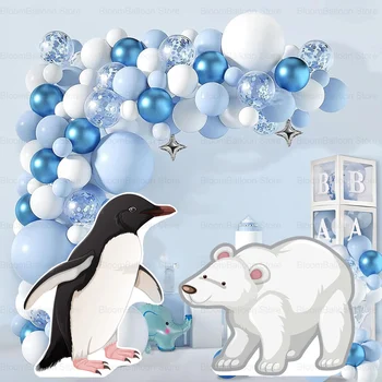 12/18/24/36Inch Polárnych Zvieratá KT Rady Polar Bear Penguin Výrez na Narodeniny Dekorácie Baby Sprcha Polárnych Tému Party Dodávky