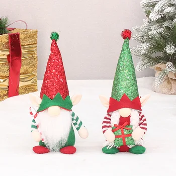 Sequin Klobúk Vianočné Elfovia s Ušami Festivaly Detí, Darček, Vianoce Domov Party Dekorácie Stola