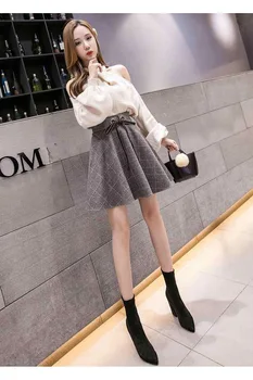 Nadrozmerné 3XL kórejský Sukne pre Dievčatá Harajuku Skladaný Koberčeky Bežné Mini Sukne Y2k Uniformy Bezpečnosti Nohavice Jeseň Streetwear Ženy