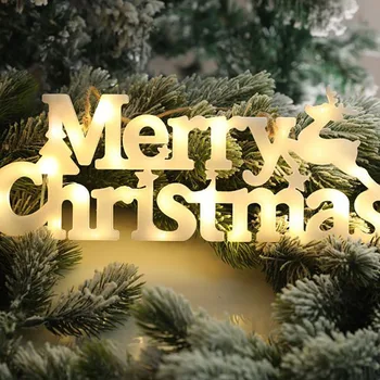 Vianočné Dekorácie 2023 Nový Rok, Vianoce, Veselé Vianoce LED List Tag Svetlo String Víla Garland Domáce Dekorácie Vianočné Noel