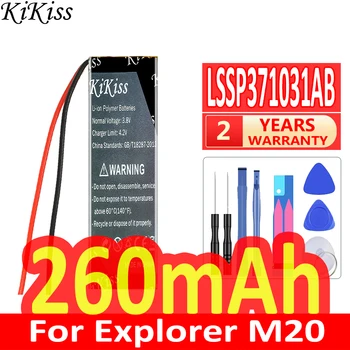 260mAh KiKiss výkonnú Batériu LSSP371031AB Pre Explorer M70 M90 E10 E80 M20 M50 Pre Explorer 80 500 Bluetooth Headset Bateria