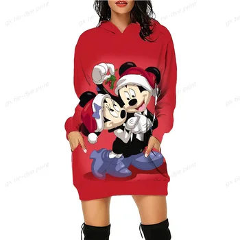 Nové Jeseň Roku 2022 Disney ' Lilo&Stitch Vytlačené Nové Hoodie Žien Vianočné Dlhý Rukáv Lenivý Štýl Voľné Dlho Darček Hoodie Šaty