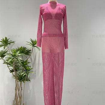 Móda Bikini 3-dielna sada Žien Diamond elastický pás, dlhé nohavice a dlhé rukávy top nohavice sady 2023