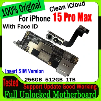 Podpora Aktualizácie základná Doska Pre IPhone 15 Pro Max SIM Verzia Doske Čisté Icloud Logic Board 100% Originál Plnej Testované Doska