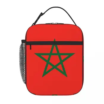 Vlajka Maroko Obed Tote Pikniková Taška detský Obed Box Obed Tašky Pre Ženy