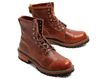 Zimné Vysoký Vrchol Kolo prst púštne topánky ručne vyrábané pravej Kože mužov topánky vonkajšie Retro Martin topánky