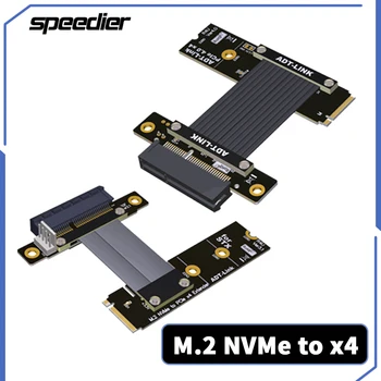 PDO PCI-e 4.0 3.0 M. 2 NVMe na x4 Stúpačky Kábel, Grafická Karta Rozšírenia M. 2 NVMe Tlačidlo M Adaptéra PCIe x4 Konektor 4.0 Full Speed