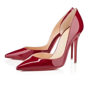 Móda Strane Otvorené Červené Spodnej Sandále Super Sexy Ženy, Letné Čerpadlá s Ukázal Prst Luxusné Topánky pravej Kože