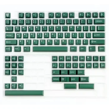 114 Tlačidiel/nastavte Aifei Pyga emerald Keycaps ABS Double Shot klávesa Caps Cherry Profil Semi Priesvitné Keycap